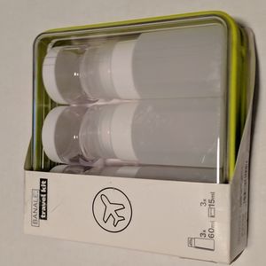 Banale Unisex Transparent And Squeezable Toiletry Containers Travel Kit 6 Piece